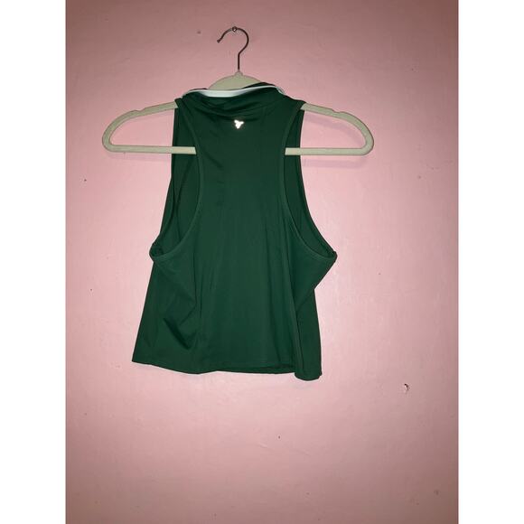 Old Navy green and white collard cropped top size medium - Picture 4 of 5